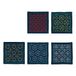 Olympus Thread Hitomezashi Sashiko borduurpakket onderzetters I marineblauw, 5 stuks bedrukt met dun Sashiko garenstof
