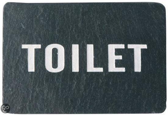 Esschert Design - Leisteen deurplaat 'toilet' DP007