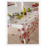 CALITEX Tafelkleed PVC Rood Papaver Rood, PVC, rood, 250x140 cm
