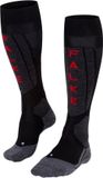FALKE SK5 warm dun wol functioneel materiaal skisokken dames zwart - maat 35-36