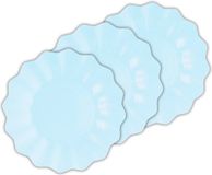 Givi Italia Feestbordjes/gebaksbordjes - schulprand - 40x - baby blauw - rond - papier/karton - 21 cm - kinderfeestje