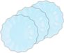 Givi Italia Feestbordjes/gebaksbordjes - schulprand - 40x - baby blauw - rond - papier/karton - 21 cm - kinderfeestje