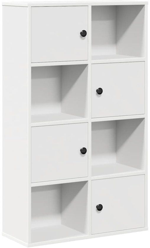 vidaXL Boekenkast - 60x24x101,5 cm - Bewerkt hout - Wit