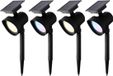 Lumineo Spots solaires - 6x - Noir - 31cm - Solaire - Éclairage de jardin - Spots sur piquet Éclairage de jardin