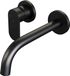 Brauer Black Edition Inbouw Wastafelmengkraan met Gebogen Uitloop en Rozetten Model C2 Mat Zwart