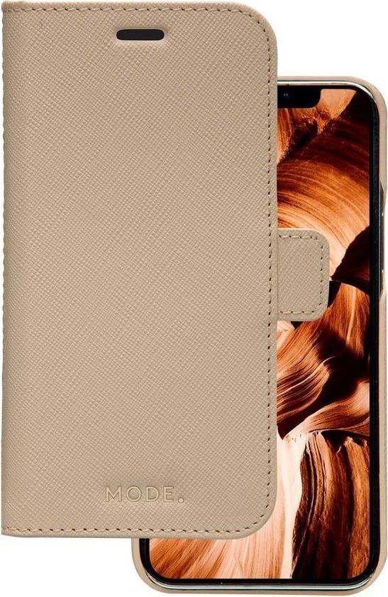 dbramante1928 iPhone 12/12 Pro Bookcase hoesje - Effen Beige - Leer