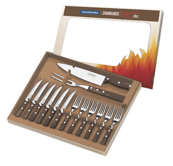 Tramontina Churrasco bestekset 14-delig bruin - 7891112200746