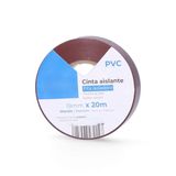 Isolatietape, 20 m x 19 mm, bruin, robuust en flexibel, ideaal voor isolatie, reparatie van kabels en elektrische projecten.