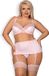 Obsessive Jarretel Set - Erotische Lingerieset - Maat L/XL - Roze