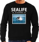 Bellatio Decorations Shoppartners Bv Dieren foto sweater Orka - zwart - heren - M