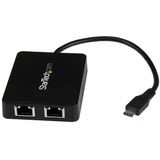 StarTech USB-C Dual Gigabit Ethernet Adapter, USB 3.0 Port