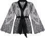 Hunkemöller Dames Nachtmode Kimono Allover Lace - Zwart - maat XL/XXL