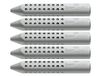 FABER-CASTELL Grip 2001-gum, grijs, 5 driehoekige gummen, PVC-vrij