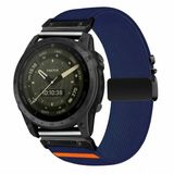 By Qubix - Geschikt voor Garmin bandje - 26mm Quickfit - Nylon bandje met parachute sluiting - Donkerblauw - Geschikt voor Garmin Fenix 9 / 9 pro - 51mm