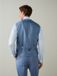 Next - Herenvest met textuur - Blauw