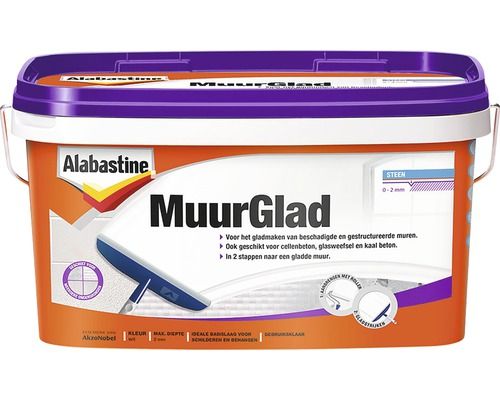 Alabastine Muurglad Structuurmuren Wit 10 l - 8710839106058