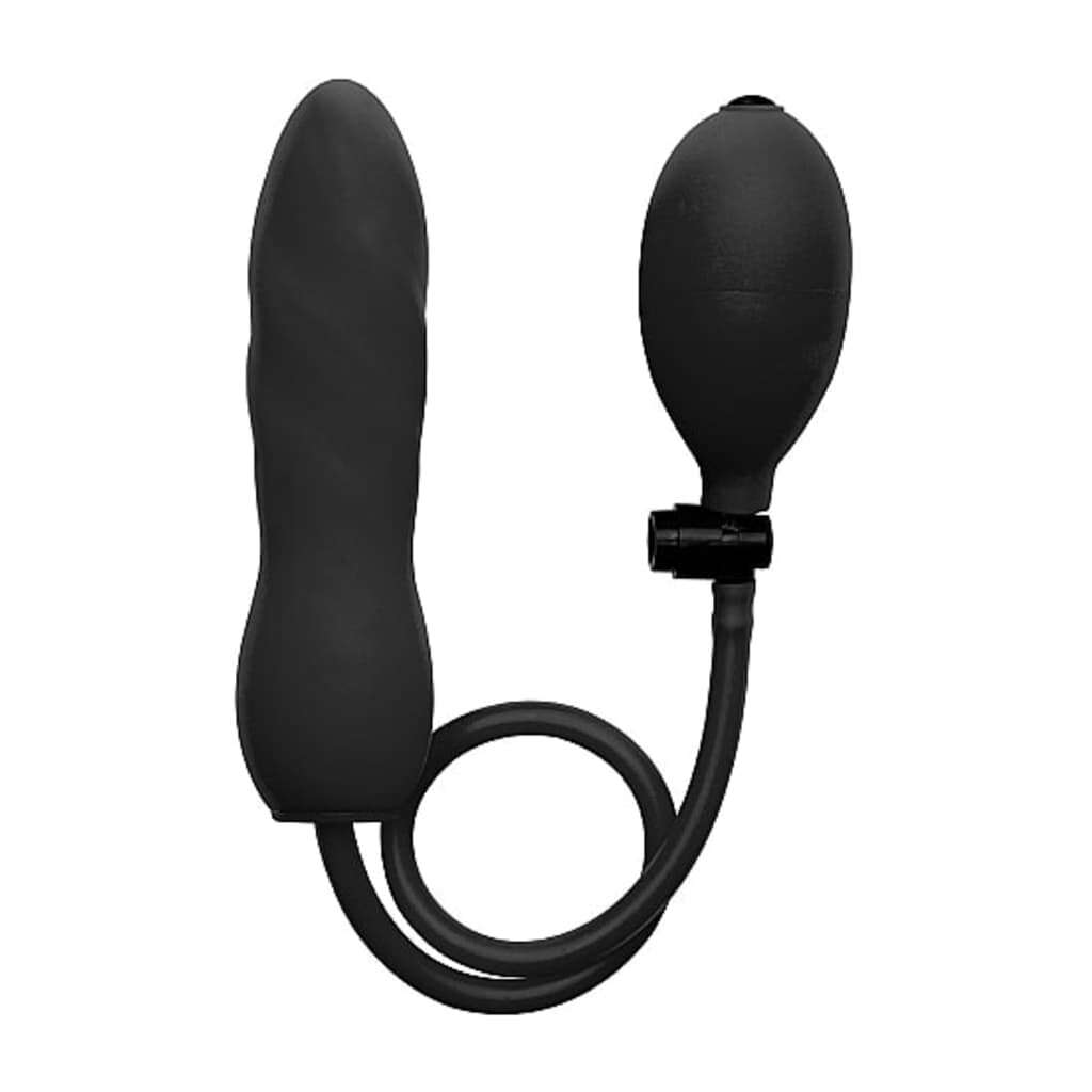 Shots - Ouch! Inflatable Silicone Twist - Black