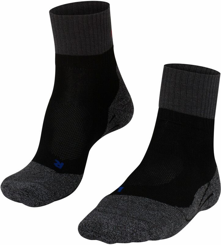 Falke TK2 Cool Korte Trekking Sokken Dames - Grijs/Zwart - EU 35-36