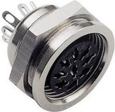 Tru Components TC-2504030 Connecteur DIN pour bus, montage en panneau Nombre de pôles : 8 Argent 1 pièce(s)