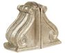 Biscottini Bookends for shelves, silver, 23.5 x 12.5 x 12.5 x 18.5 cm, bookends for shelves, wooden bookends for bookshelf with gold finish
