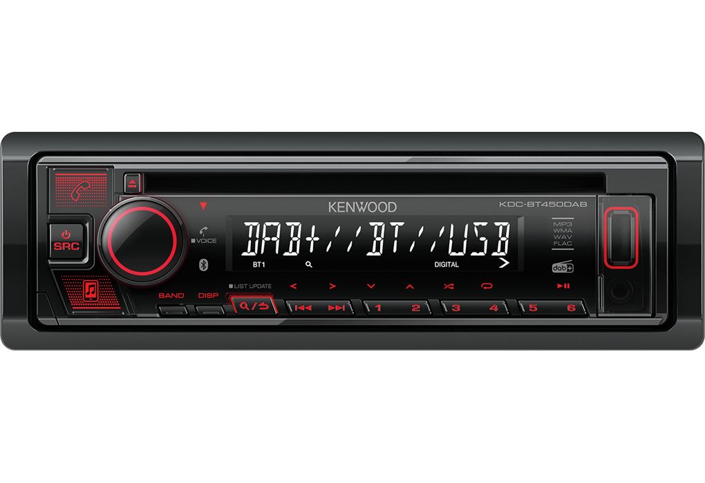 Kenwood Audio Kenwood KDC-BT450DAB - 1DIN Autoradio - Bluetooth, DAB+, CD, USB