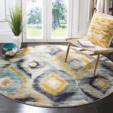 Safavieh Bohemian Indoor Hand Tufted Abstract Collection, ABT340, in Ivory / Charcoal, 60 X 91 cm