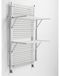 Sèche-linge radiateur - Étendoir pliable 10 m de fil - Cadre en bois massif - 69 x 89 cm - Blanc