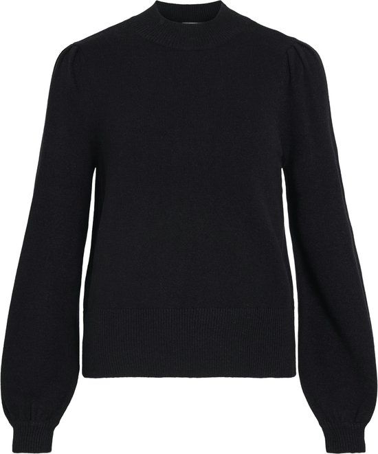 Vila Viril Turtle-nk Balloon L/s Top - Black - XXL