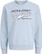 JACK & JONES Pull pour garçon JJELOGO SWEAT CREW NECK 2COL SS26 SN MNI - Coton/Polyester - Coupe Regular - Manches longues - Bleu Céleste - Taille 128