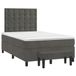 Maison Exclusive - Sommier à lattes de lit et matelas gris foncé 120x190cm velours