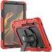 Selected by GSMpunt.nl Samsung Galaxy Tab S8 Hoes met ingebouwde Screenprotector, Handriem en Schouderriem - Rood