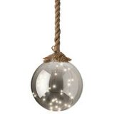 Lumineo LED glazen bol met touw 19cm