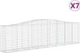 vidaXL Gabions - 7 pièces - voûté - 400x50x100/120 cm - fer