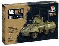 Italeri Modelbouwpakket Vliegtuigen - 25759 M8/M20 Militair Voertuig - WWII Plastic - 1:56 - Modelbouw