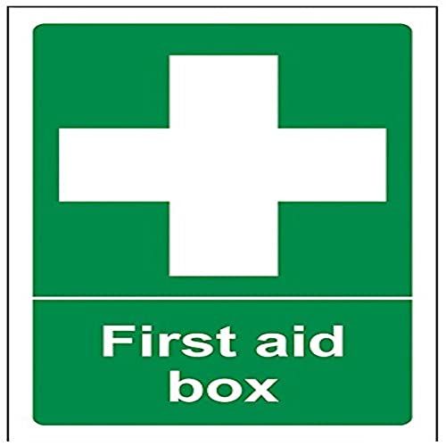 VSafety First Aid Box Teken - 100mm x 150mm - 1mm Rigid Plastic