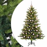 vidaXL Kunstkerstboom met Ballen 210 cm 300 LED's Warmwit
