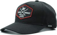 Surf Monkey Baseballpet, verstelbaar, gerecycled, voor dames en heren, Zwart