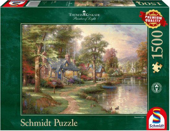 Schmidt Kinkade Aan Het Meer - 1500 stukjes Legpuzzel - Multicolor