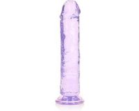 Shots - RealRock REA153PUR1 - Straight Realistic Dildo Suction Cup - 8'' / 20 - Purple