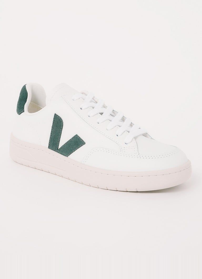 Veja V-12 sneaker van leer met suède details
