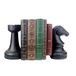 Decoratieve Zwarte decoratieve boekensteunen schaakstukken unieke decoratie voor kantoor thuis 17,8 cm (L) x 10 cm (B) x 17,8 cm (H), 1 paar/2 stuks