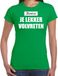 Bellatio Decorations Kerst is: je lekker volvreten Kerstshirt / Kerst t-shirt groen voor dames - Kerstkleding / Christmas outfit XL
