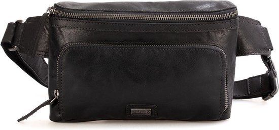 Spikes & Sparrow Bronco - leren heuptas - zwart