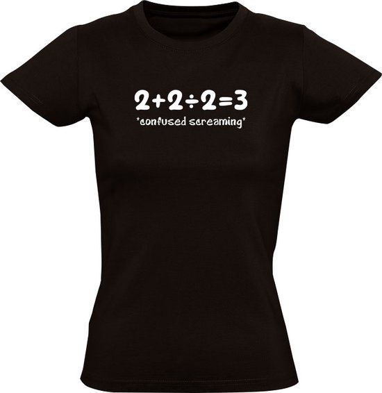 Sol's Confused screaming Dames T-shirt - 5XL - Zwart