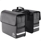AG Dubbele Fietstas - Zwart - 37 Liter - Waterdicht - Polyester