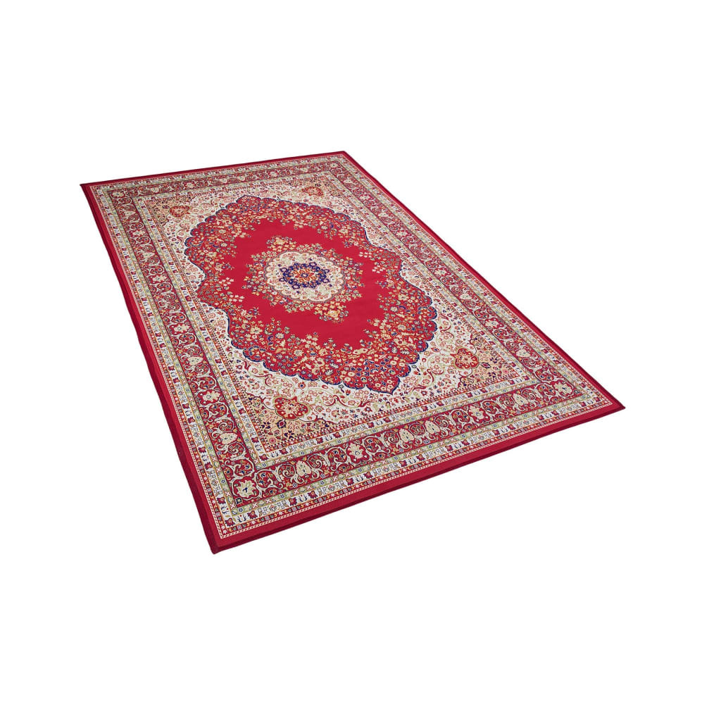 Beliani Tapijt rood 80x150 cm laagpolig KARAMAN