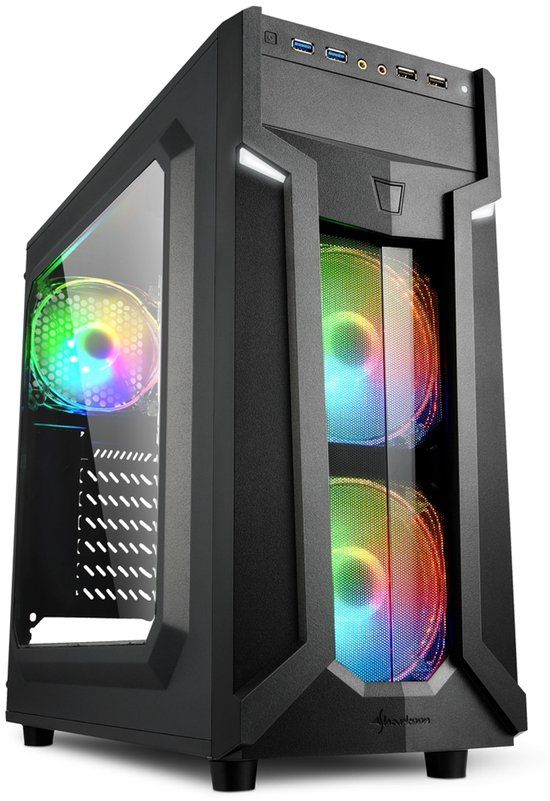 Sharkoon VG6-W RGB ATX Semi-tower Box Black