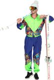 Wilbers & Wilbers - Jaren 80 & 90 Kostuum - Super Retro Urban Skipak Jaren 80 - Man - Blauw, Groen - Maat L