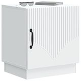 vidaXL Nachtkastje - 2 stuks - Wit - 43 x 34,5 x 47 cm - Bewerkt hout