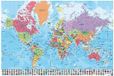 Grupo Your Decoration B.V. Poster Map World - Physical Politic - Portuguese - 91.5x61cm